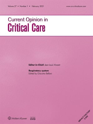 Current Opinion in Critical Care 2021 Full Archives (True PDF)