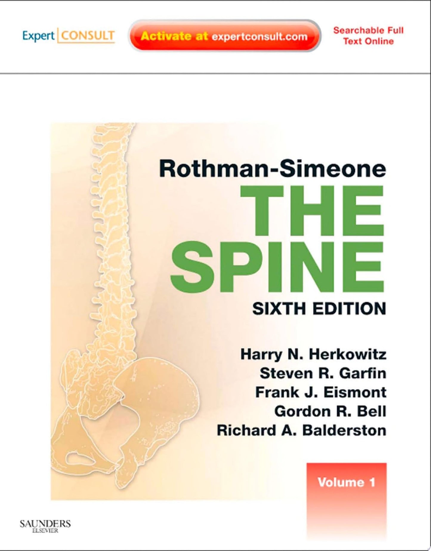 Rothman Simeone The Spine: Expert Consult, 6th Edition (ORIGINAL PDF from Publisher)