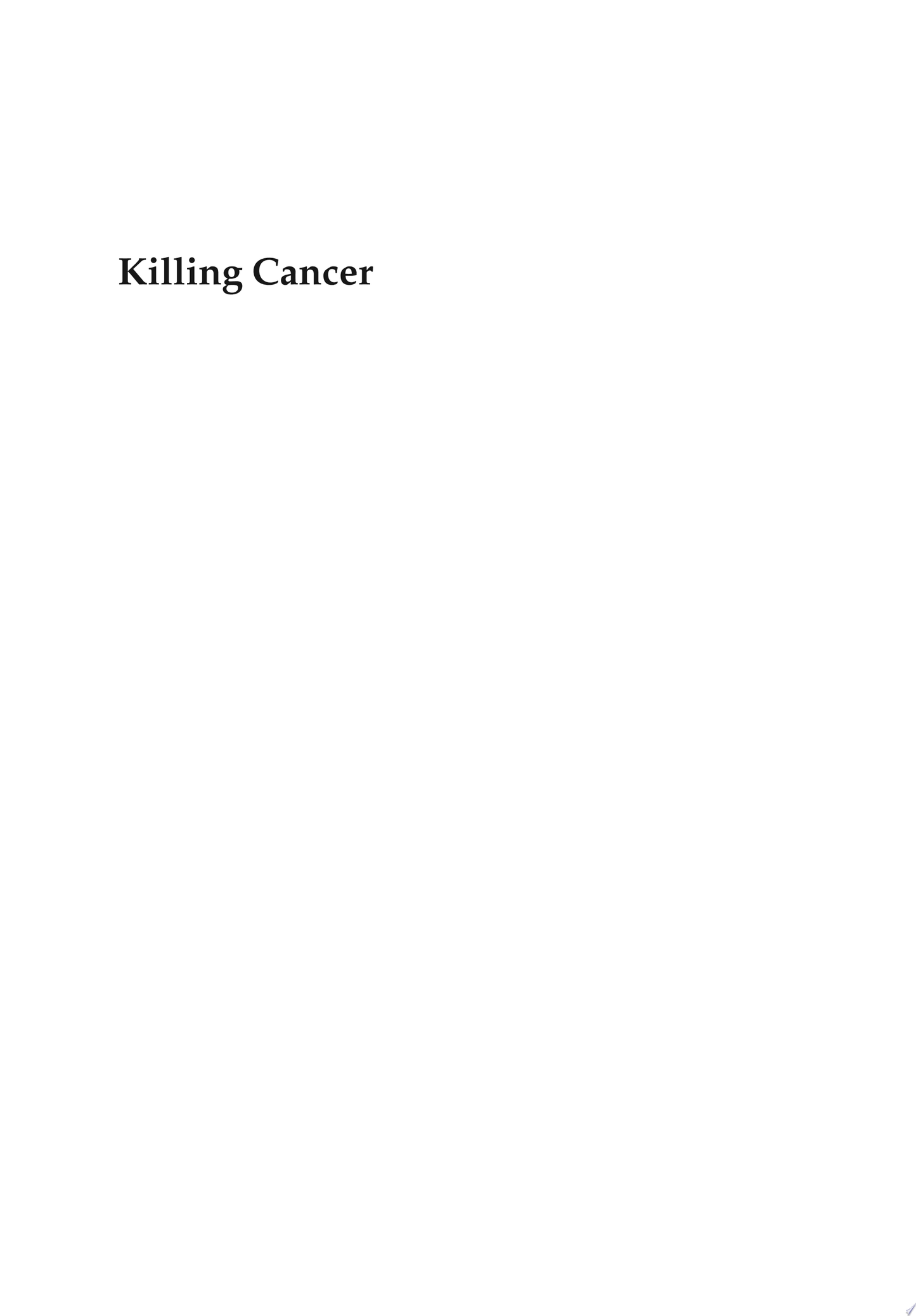 Immunotherapy of Cancer, Volume 128