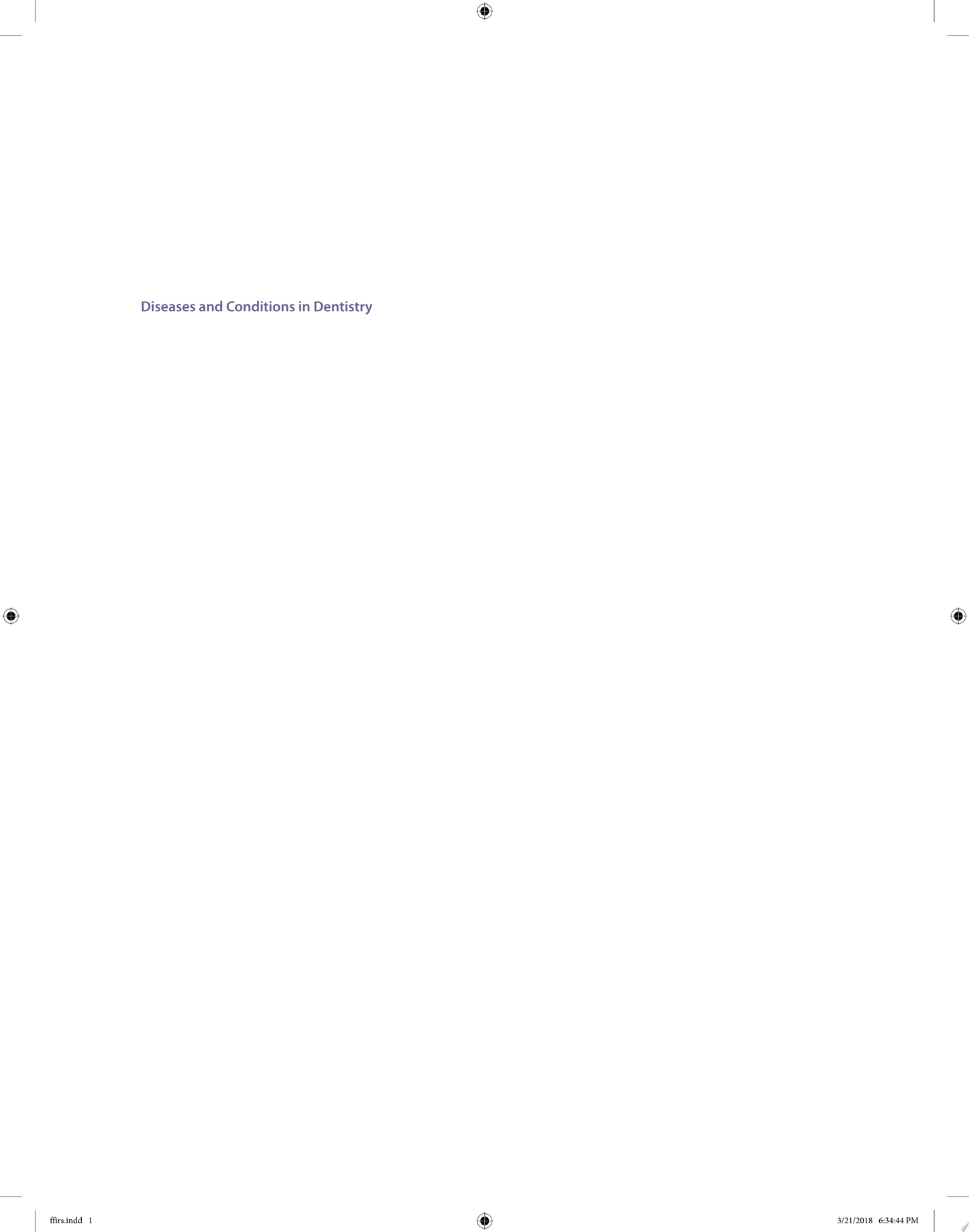 Diseases and Conditions in Dentistry