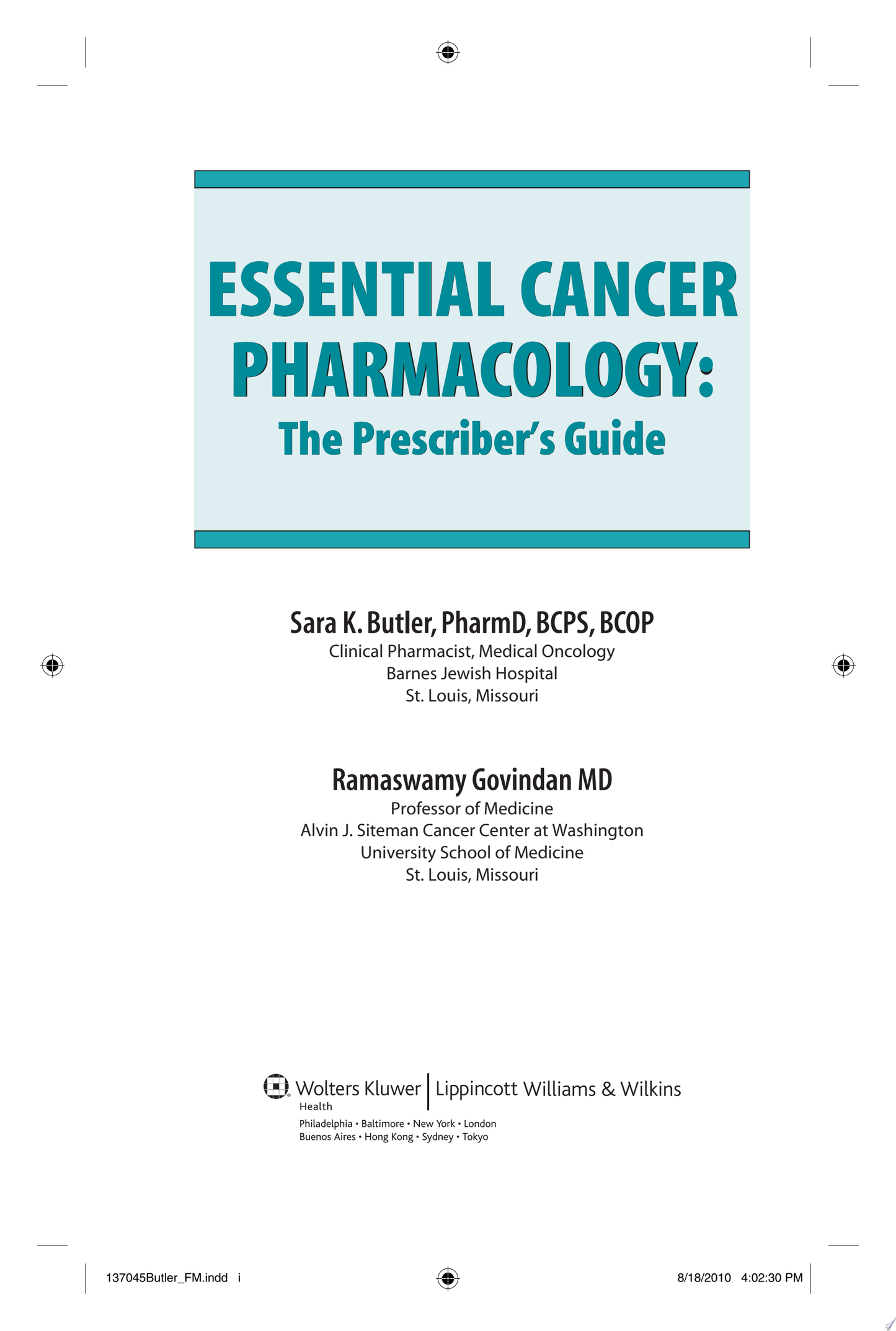 Essential Cancer Pharmacology: The Prescriber’s Guide