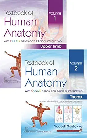 Textbook of Human Anatomy with Color Atlas and Clinical Integration Volume 1(Upper Limb) & 2(Thorax)