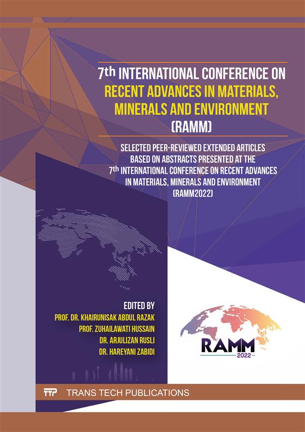 7th International Conference on Recent Advances in Materials, Minerals and Environment (7th RAMM)