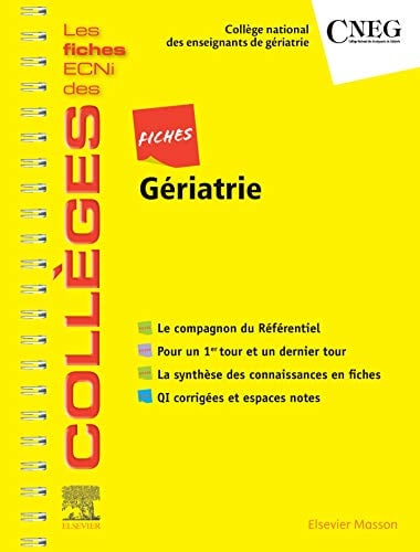 Fiches Gériatrie: Les fiches ECNi et QI des Collèges (Les fiches ECNi des Collèges) (French Edition)