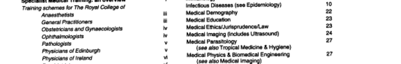 Guide to Postgraduate Degrees, Diplomas and Courses in Medicine