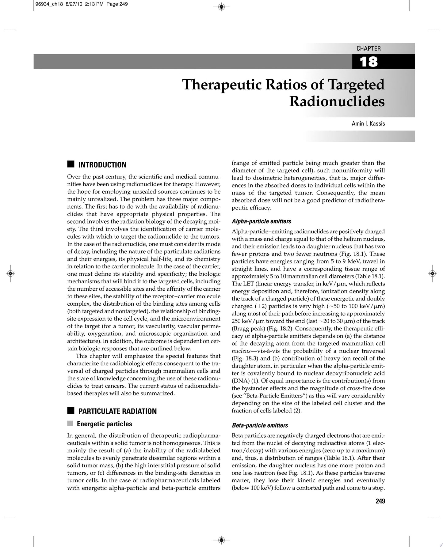 Targeted Radionuclide Therapy