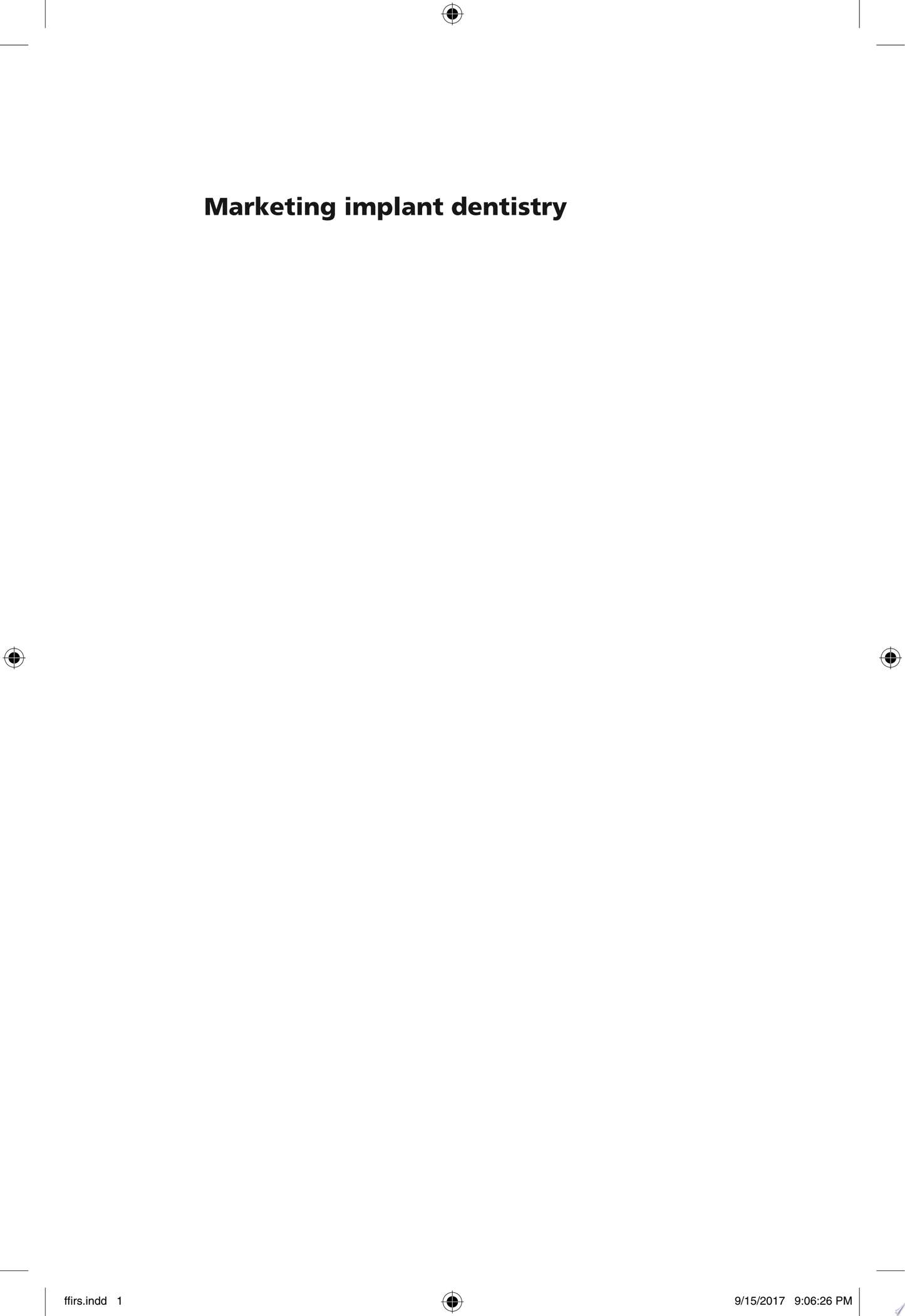 Marketing Implant Dentistry